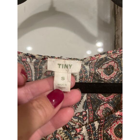 Anthropologie Tiny size small Layered Scarf Top Blouse in silk - Picture 3 of 4